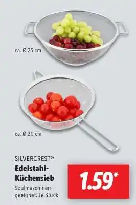 Lidl SILVERCREST Edelstahl-Küchensieb Angebot