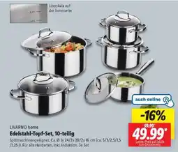 Lidl Edelstahl-Topf-Set, 10-teilig Angebot