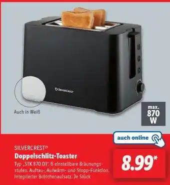Lidl SILVERCREST Doppelschlitz-Toaster Angebot