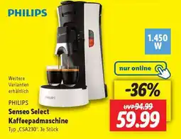 Lidl PHILIPS Senseo Select Kaffeepadmaschine Angebot