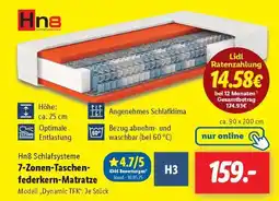 Lidl 7-Zonen-Taschenfederkern- Matratze Angebot