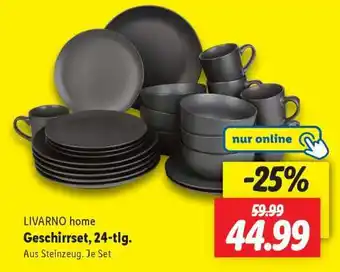Lidl LIVARNO home Geschirrset, 24-tlg Angebot