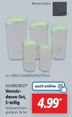 Lidl SILVERCREST Vorratsdosen-Set, 5-teilig Angebot