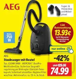 Lidl AEG Staubsauger mit Beutel Angebot