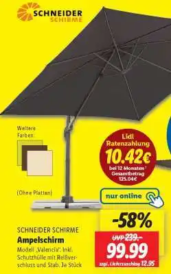 Lidl Schneider Schirme Ampelschirm Angebot