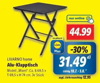 Lidl Alu-Klapptisch Angebot