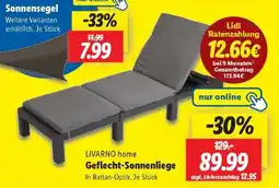 Lidl LIVARNO home Geflecht-Sonnenliege Angebot