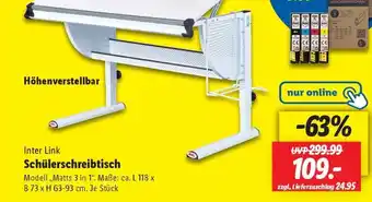 Lidl Inter Link Schülerschreibtisch Angebot