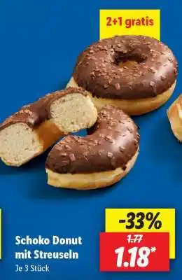 Lidl Schoko Donut mit Streuseln Angebot