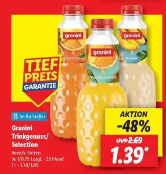 Lidl Granini Trinkgenuss/Selection Angebot