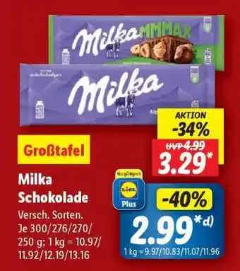 Lidl MILKA Schokolade Angebot