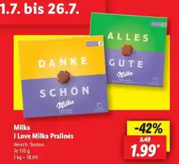 Lidl Milka I love Milka Pralinés Angebot