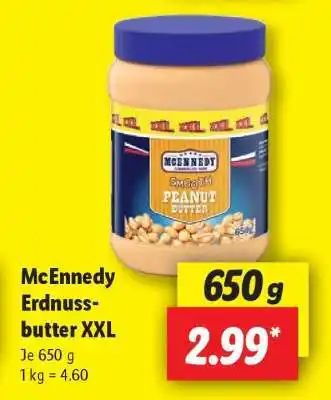 Lidl McEnnedy Erdnussbutter XXL Angebot