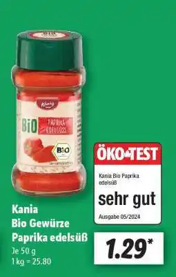 Lidl Kania Bio Gewürze Paprika edelsüß Angebot