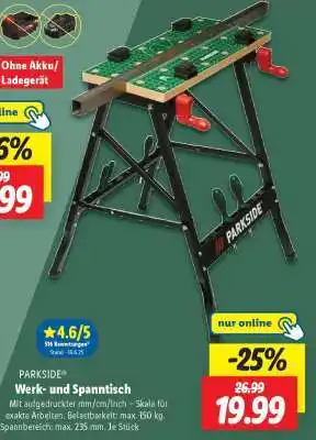 Lidl PARKSIDE Werk- und Spanntisch Angebot