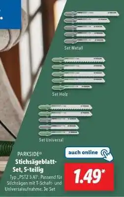 Lidl PARKSIDE Stichsägeblatt-Set, 5-teilig Angebot