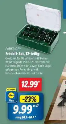 Lidl PARKSIDE Fräsbit-Set, 12-teilig Angebot