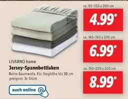 Lidl LIVARNO home Jersey-Spannbettlaken Angebot