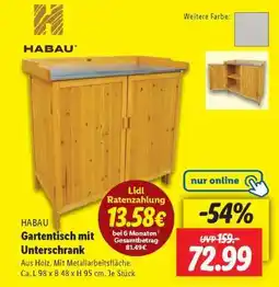 Lidl HABAU Gartentisch mit Unterschrank Angebot