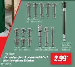 Lidl PARKSIDE Vierkantadapter-/Trockenbau-Bit-Set/Schnellverschluss-Bithalter Angebot