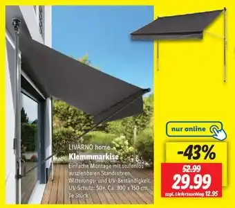 Lidl LIVARNO home Klemmmarkise Angebot