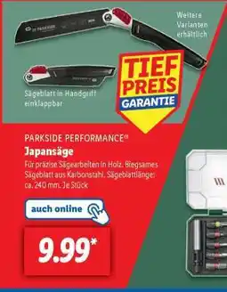 Lidl PARKSIDE PERFORMANCE Japansäge Angebot