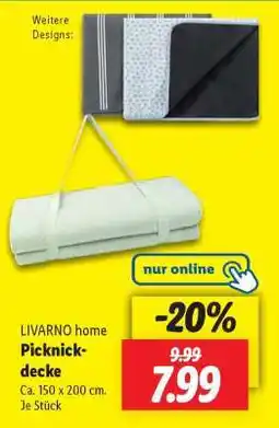 Lidl LIVARNO home Picknickdecke Angebot