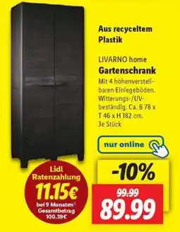 Lidl LIVARNO home Gartenschrank Angebot