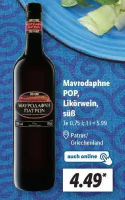 Lidl Mavrodaphne POP, Likörwein, süß Angebot