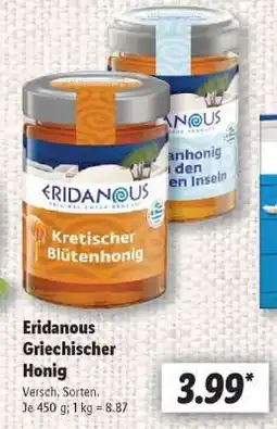 Lidl Eridanous Griechischer Honig Angebot
