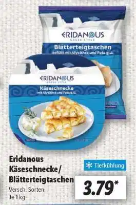 Lidl Eridanous Käseschnecke/Blätterteigtaschen Angebot