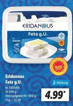 Lidl Eridanous Feta g.U Angebot