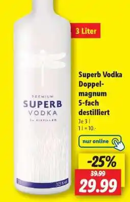 Lidl Superb Vodka Doppelmagnum 5-fach destilliert Angebot