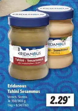 Lidl Eridanous Tahini Sesammus Angebot