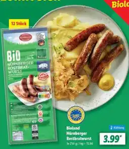 Lidl Bioland Nürnberger Rostbratwurst Angebot