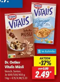 Lidl DR. OETKER Vitalis-Müsli Angebot