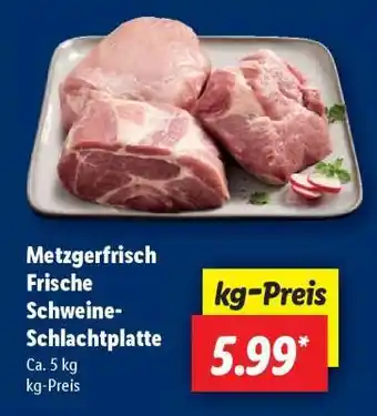 Lidl Metzgerfrisch Frische Schweine-Schlachtplatte Angebot
