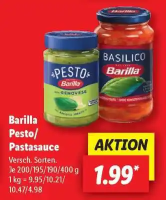 Lidl Barilla Pesto/Pastasauce Angebot