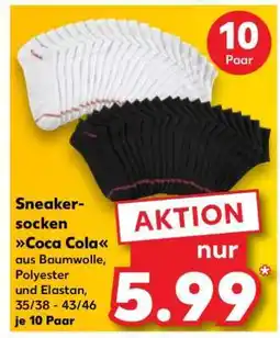 Kaufland Sneaker-socken Coca Cola Angebot