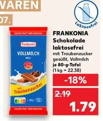 Kaufland FRANKONIA Schokolade laktosefrei Angebot