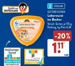 Aldi Süd Leberwurst im Becher Angebot