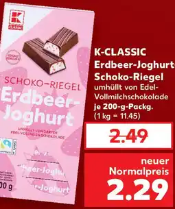 Kaufland K-CLASSIC Erdbeer-Joghurt Schoko-Riegel Angebot