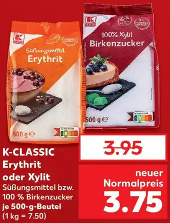 Kaufland K-CLASSIC Erythrit oder Xylit Angebot