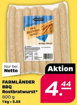 NETTO FARMLÄNDER BBQ Rostbratwurst Angebot