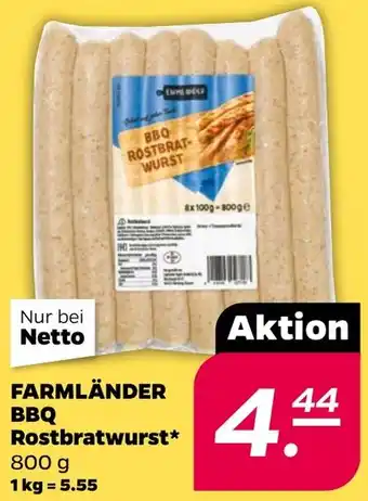 NETTO FARMLÄNDER BBQ Rostbratwurst Angebot