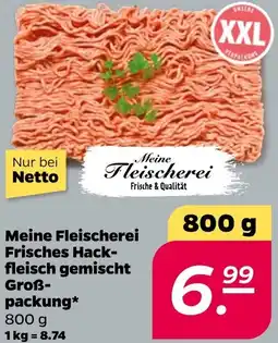 NETTO Meine Fleischerei Frisches Hackfleisch gemischt Großpackung Angebot