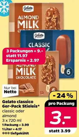 NETTO Gelato classico 6er-Pack Stieleis Angebot