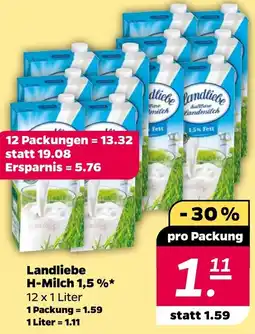 NETTO Landliebe H-Milch 1,5 % Angebot