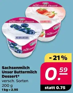 NETTO Sachsenmilch Unser Buttermilch Dessert Angebot
