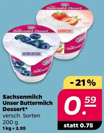 NETTO Sachsenmilch Unser Buttermilch Dessert Angebot